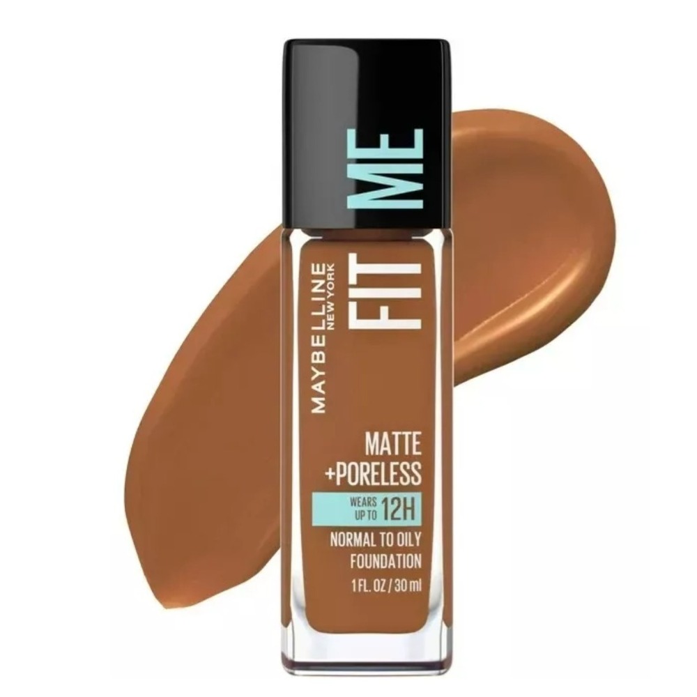 2 Maybelline Fit Me Matte + Poreless Liquid Foundation Makeup 360 Mocha  1 fl oz